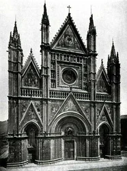 Fassade des Doms, entworfen von Lorenzo Maitani (vor 1275-1330)